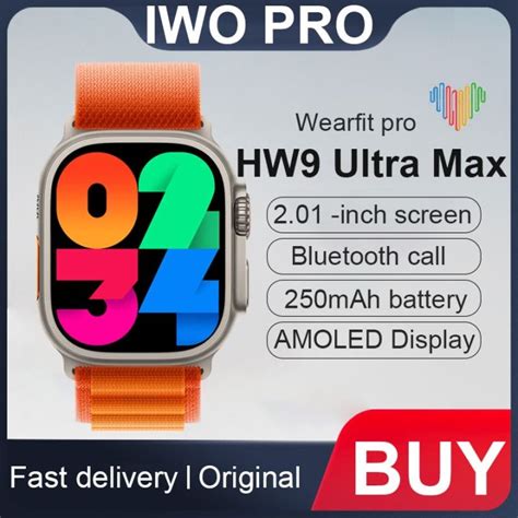 2023 Amoled Iwo Pro Original Hw9 Ultra Max Smart Watch 2 2 Inch 420x486 Resolution Series 9