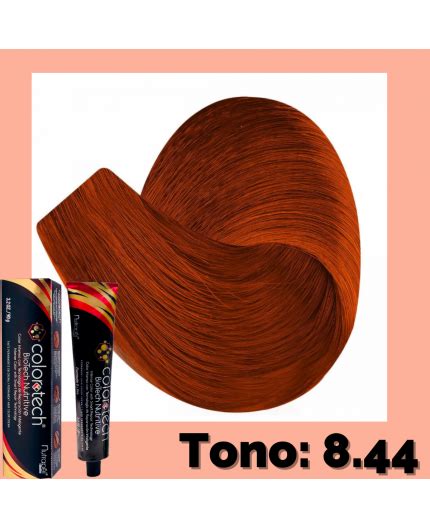 Color Tech Tinte Tono 8 44 Rubio Claro Cobrizo Intenso Tubo 90g