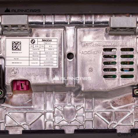 ORIGINAL BMW G30 G11 F85 F90 M5 Rear Display RSE NBT EVO G620321 ...