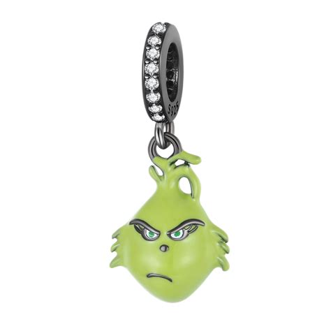 925 Sterling Silver Charm for Pandora Bracelets The Grinch Christmas ...