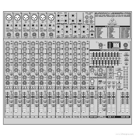 Behringer Eurorack UB1832FX PRO Audio Mixer Manual HiFi Engine