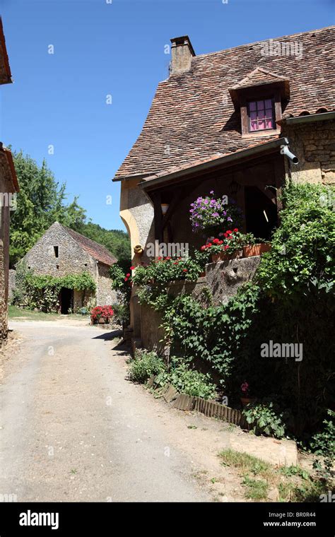 Village Scene In Perigord Stock Photo Alamy