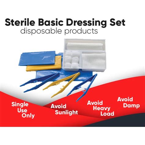 Sterile Basic Dressing Set 1pkt 1 Forceps 3 Forceps Set