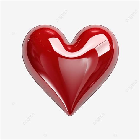 3d Glossy Heart Shape Illustration Representing Love And Romance Heart Love Valentine Png