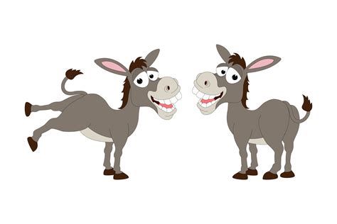 Cute Donkey Animal Cartoon Graphic by curutdesign · Creative Fabrica