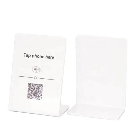 Acrylic Table Stand Nfc Restaurant Menu Holder Bar Nfc Menu For Payment