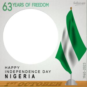 Nigeria National Day 2023 Independence Day Greetings Frame