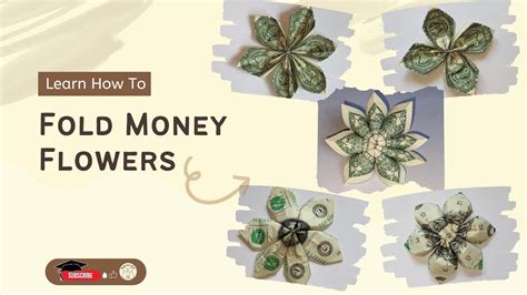 Diy How To Fold A Money Flower For A Graduation Lei Easy Money