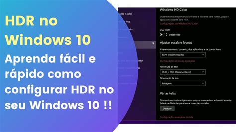 Aprenda Como Habilitar O Hdr No Windows Youtube