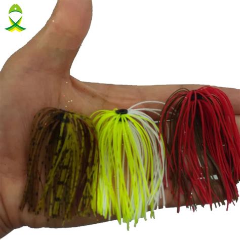 JSM 20 Pcs Lot Mixed Color Silicone Skirts For Spinnerbait Jigging