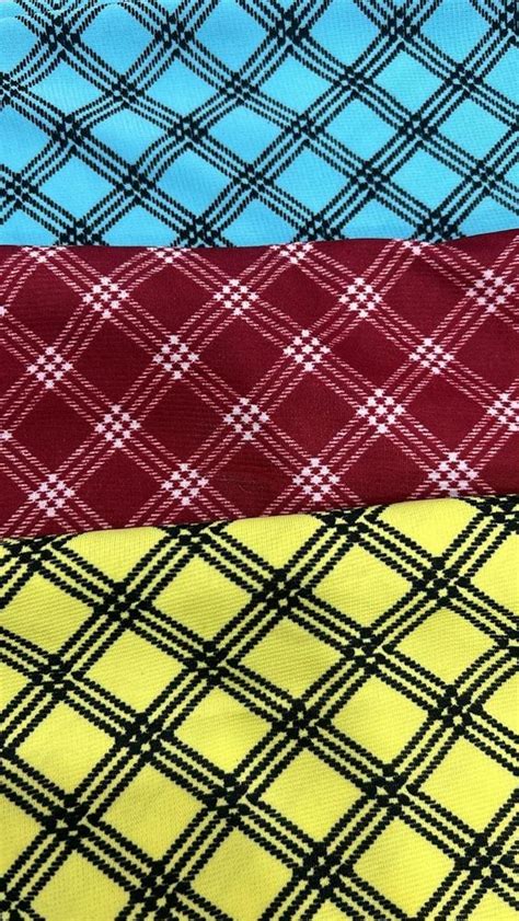 Gsm Check Lycra Fabric Print Check Stripes Color Blue At Rs