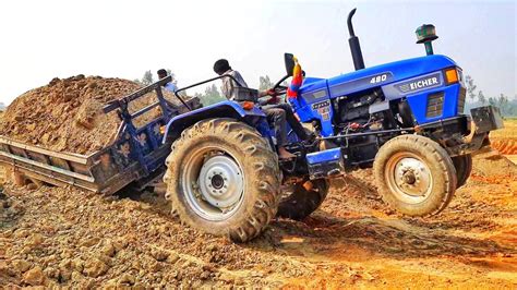 Eicher 480 Tractor Stuck In Mud Beautiful Tractor Action Video YouTube