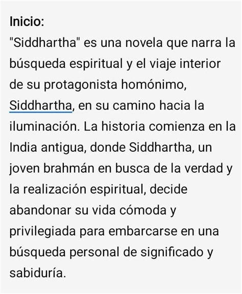 Resumen Del Inicio Desarrollo Cierredel Libro Siddhartha De Hermann