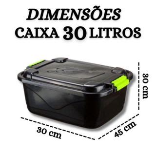 Kit Caixas Organizadora L Grande C Tampa E Trava Cesto Para