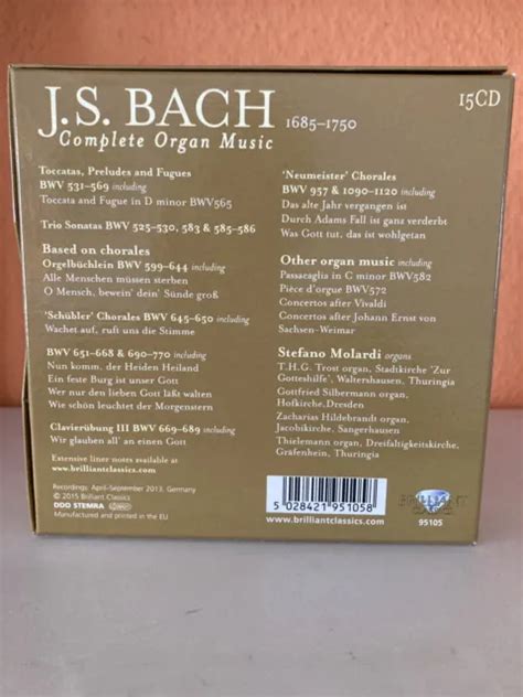 Johann Sebastian Bach Stefano Molardi Complete Organ Music Cd