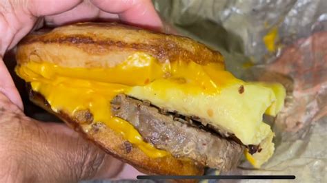 McDonald’s Steak Egg and Cheese McGriddle Review - YouTube