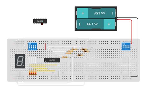 Circuit Design Display De 7 Segmentos Com Cd4511 Tinkercad