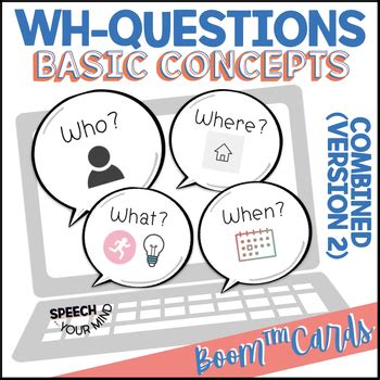 Wh Question Boom Cards W Audio Combined Questions Version Distance