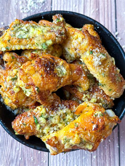 Garlic Parmesan Wings Crispy And Baked Tastefully Grace