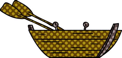 cartoon doodle of a wooden row boat 39911252 PNG