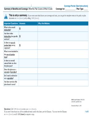 Fillable Online Cybercemetery Unt Summary Of Benefits And Coverage SBC