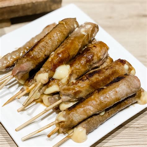 La recette de mes Brochettes bœuf fromage Yakitori laurafoodfamily fr