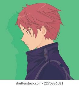 Anime Boy Red Hair Cool Anime Stock Vector (Royalty Free) 2270886581 ...