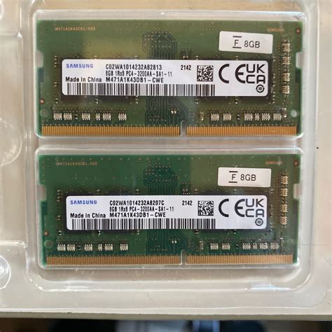 SAMSUNG メモリ M471A1K43DB1-CWE 16GB(8GB×2)｜PayPayフリマ