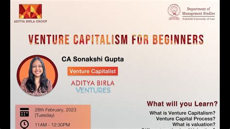 Venture Capitalism For Beginners By CA Sonakshi Gupta NALSAR