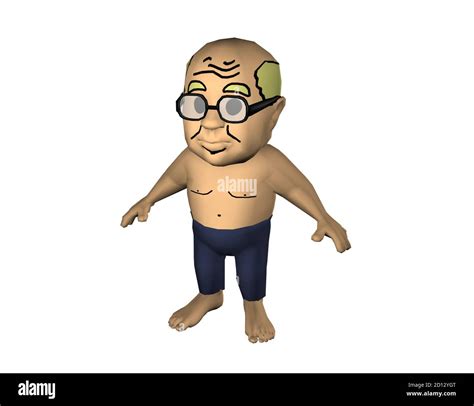 cartoon of an old man with glasses Stock Photo - Alamy