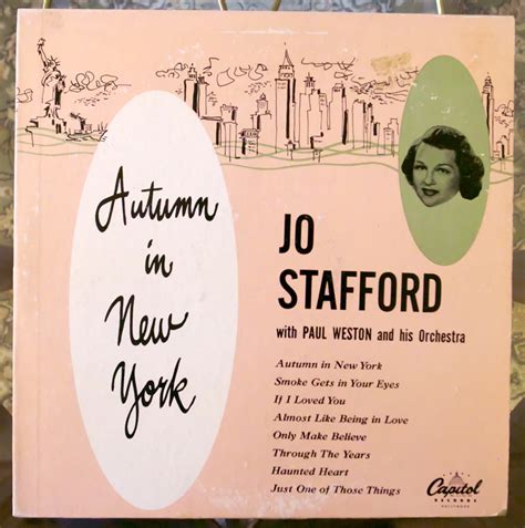 【傷や汚れあり】☆autumn In New York Jo Stafford With Paul Weston And His