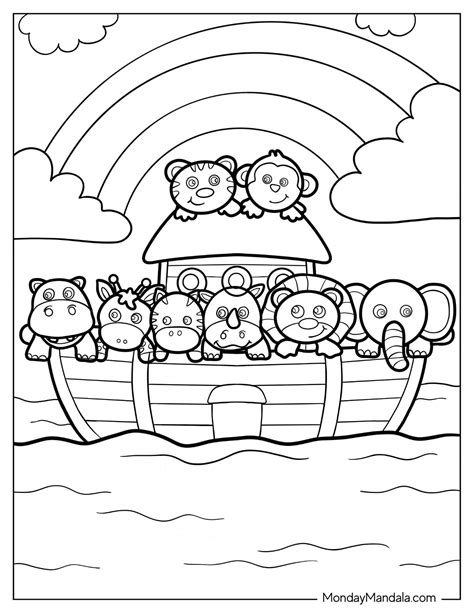 20 Noah's Ark Coloring Pages (Free PDF Printables)