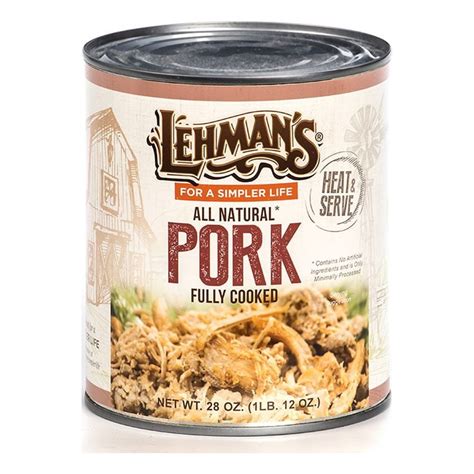 Lehman S All Natural Usa Made Ready To Eat Canned Pork Meat Oz Cans