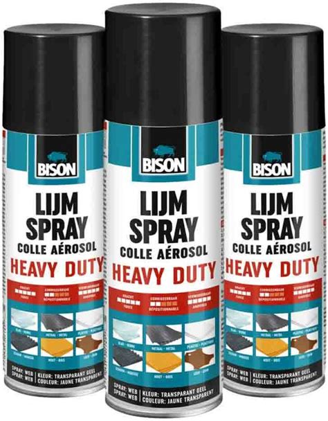 3x Bison Lijmspray Heavy Duty 500 Ml Bol