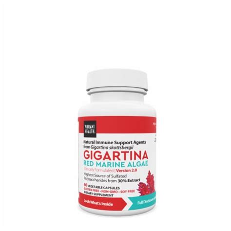 Vibrant Health Gigartina Red Marine Algae Vegetarian Capsules 250mg 60