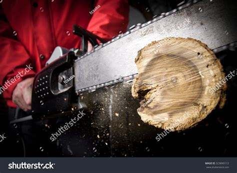 Man Chainsaw Cutting Tree Stock Photo 323890112 Shutterstock