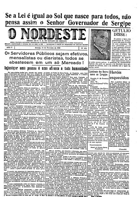 Jornais De Sergipe O Nordeste