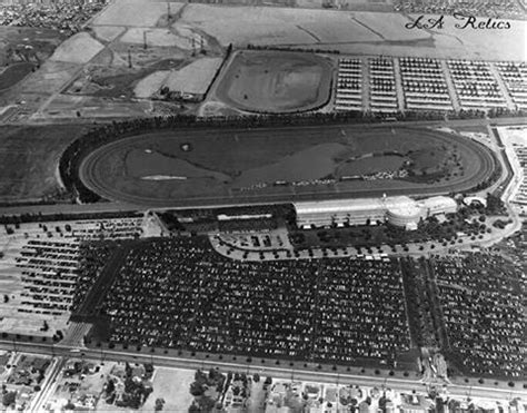 This 1946 photo shows the Hollywood Park racetrack as it existed before ...