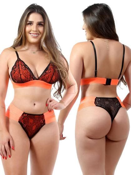 Conjunto Lingerie Sem Bojo Tiras Suti E Calcinha De Renda Isa