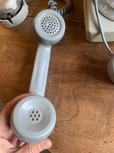 Ancien Vintage Telephone A Cadran Socotel S Gris Avec Sonnette Ebay