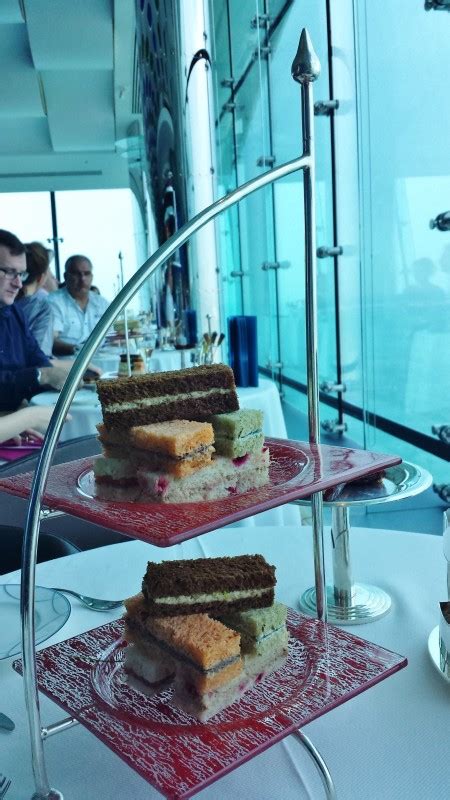 Burj Al Arab afternoon tea Skyview Bar finger sandwiches - Heels First Travel