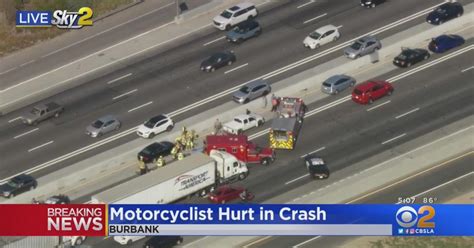 Motorcyclist Trapped Under Vehicle On 5 Freeway In Burbank Cbs Los