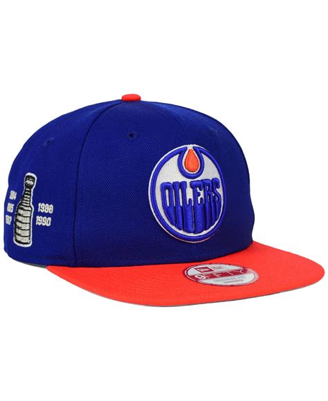 Ktz Edmonton Oilers Stanley Cup Champ Collection 9fifty Snapback Cap In