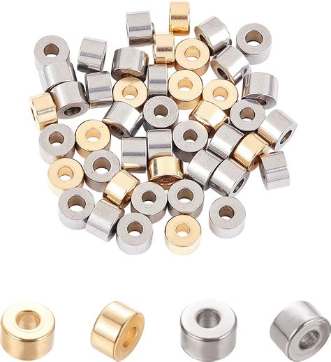 Amazon UNICRAFTALE About 60pcs 6mm 2 Colors Column Spacer Beads 2