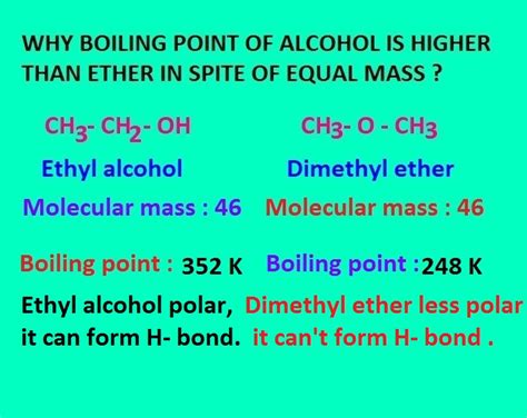 Alcohol Boiling Point Chart