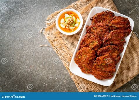 Fried Fish Paste Balls Or Deep Fried Fish Cake Stock Photo Image Of