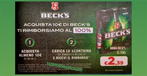 Anticipazione 100 Rimborso Beck S Spendi 10 Ricevi 10 ScontOmaggio