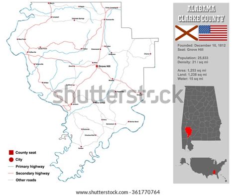 Large Detailed Map Infos About Choctaw Stock Vector Royalty Free