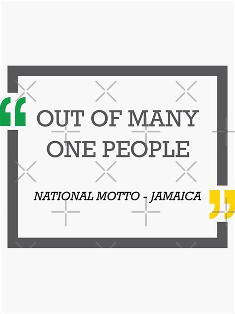 Jamaica National Motto Sticker For Sale By Identiti Redbubble