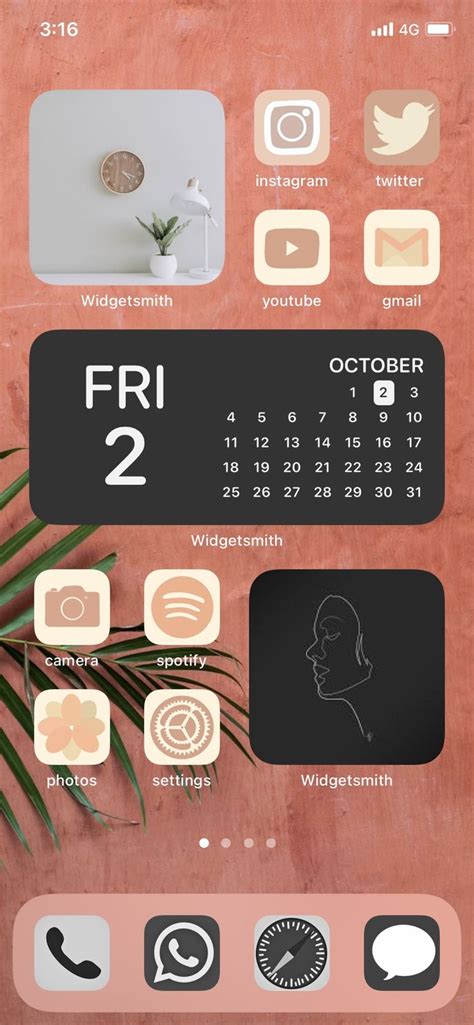 Pin On Aesthetic IOS 14 Home Screen Layout Ideas